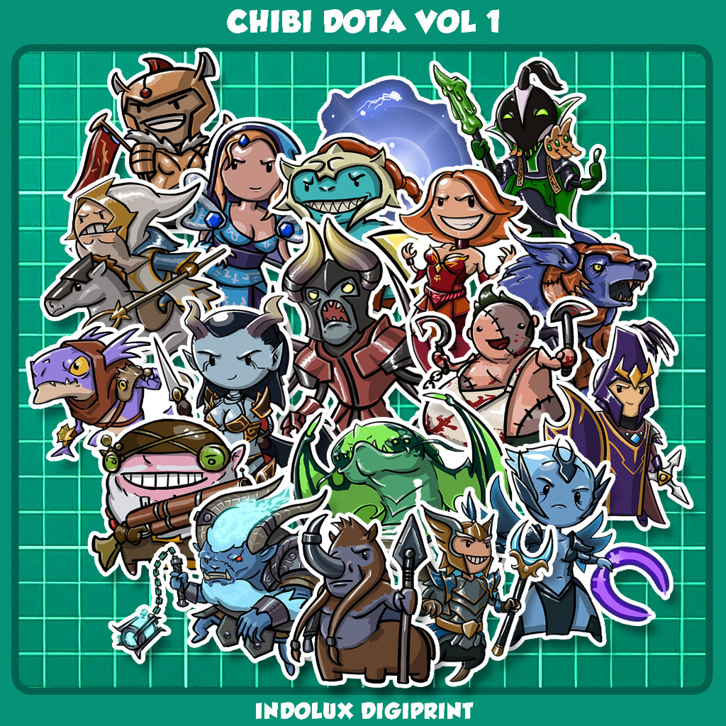 Dota Hero Chibi สติ๊กเกอร์กันน้ํา dota2 heroes gamer กันน้ํา สติ๊กเกอร์แพ็คสําหรับคอนโซลแล็ปท็อป