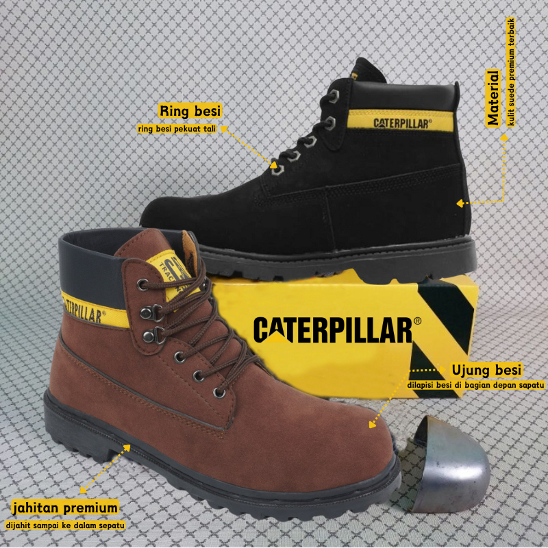 Caterpillar Iron Toe Boots Men 's Safety Shoes - รองเท ้ าผู ้ ชายรองเท ้ าความปลอดภัย Septi Tactical Field Work การติดตามกลางแจ ้ งคุณภาพสูง