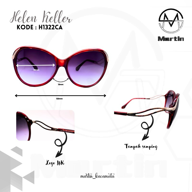 Helen Keller / Women& 39;s Travel Glasses / แว่นกันแดด / H1322CA