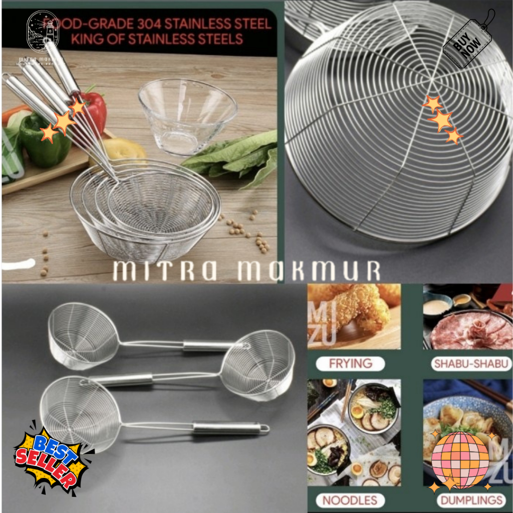 ใหม่!! STANINER สแตนเลส / BOWL STRAINER ขนาด 16 - 18 - 20 ซม