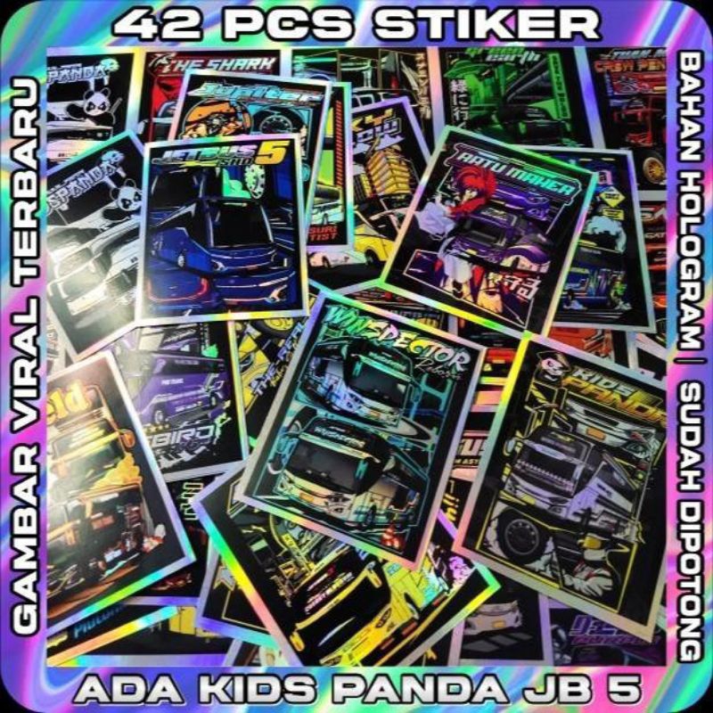 HOLOGRAM BUS MANIA STICKERS CONTAIN 54 ชิ้น - BUS MANIA สติ๊กเกอร์ - BASURI BUS STICKERS - TELOLET B
