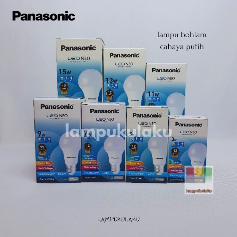 Panasonic หลอดไฟ LED Neo 3W 5W 7W 9W 11W 13W 15W