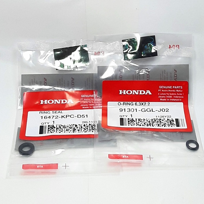 Oring แหวนหัวฉีด 6.3X2.2 beat scoopy cbr cb150r fi esp pcx vario16474-KPC-D51 GGL j02