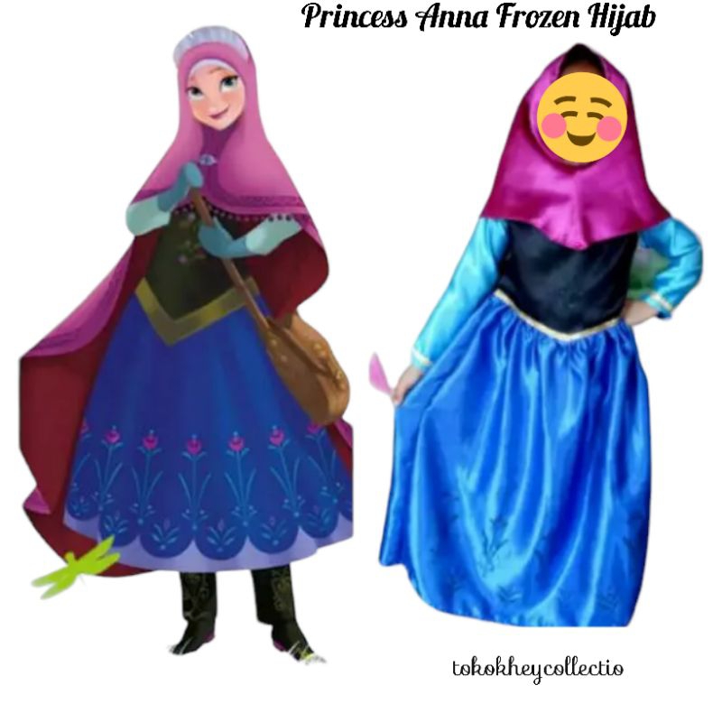 Princess Anna Frozen Hijab/Princess Hijab Costume Anna Frozen/Cosplay Disney Hijab