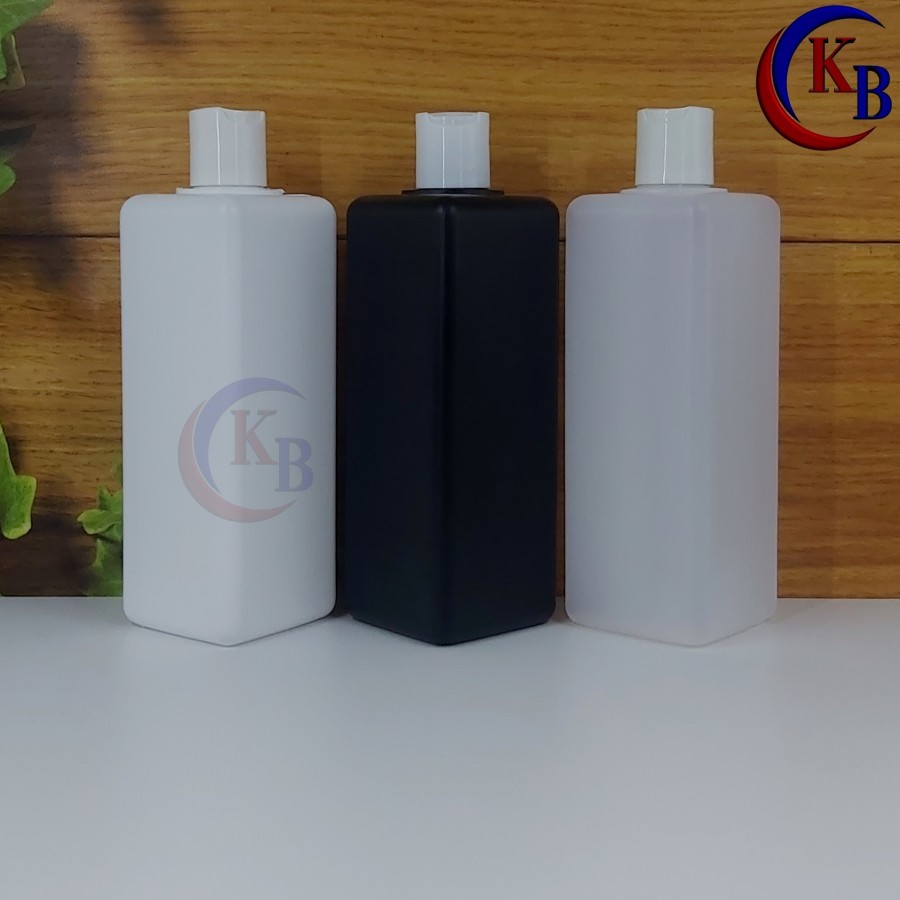 500ML คอขวดกดสีขาว 24 / 500ML ขวดพลาสติก HDPE HS SQUARE