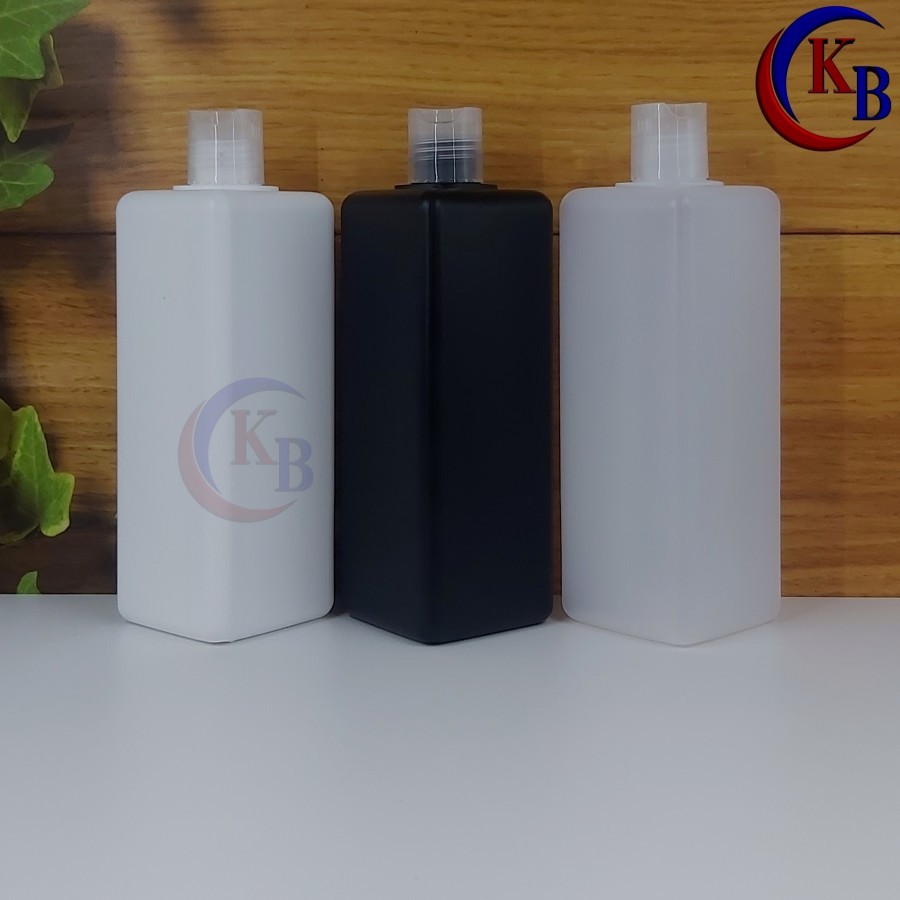 ขวดพลาสติก HDPE HS แบบใส 500 มล. / ขวดพลาสติก HDPE HS SQUARE 500 มล.