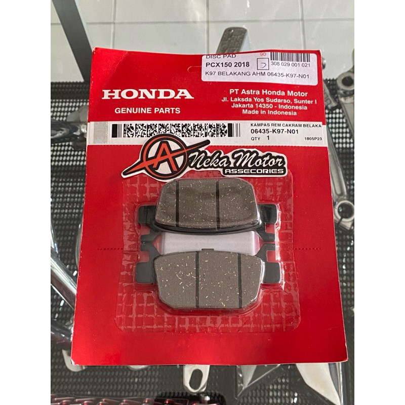 ผ้าดิส/ผ้าเบรก PCX 150 2018 ADV PCX 06435-K97-N01 และด้านหลัง AHM