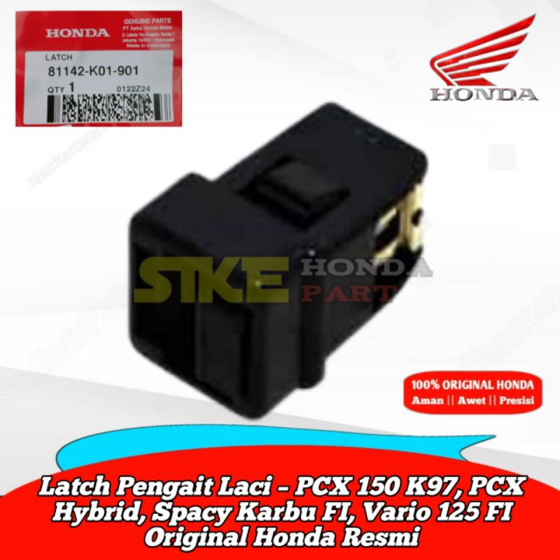 81142-K01-901 ตะขอลิ้นชักสลัก – PCX 150 K97, PCX Hybrid, Spacy คาร์บูเรเตอร์ FI, Vario 125 FI Origin