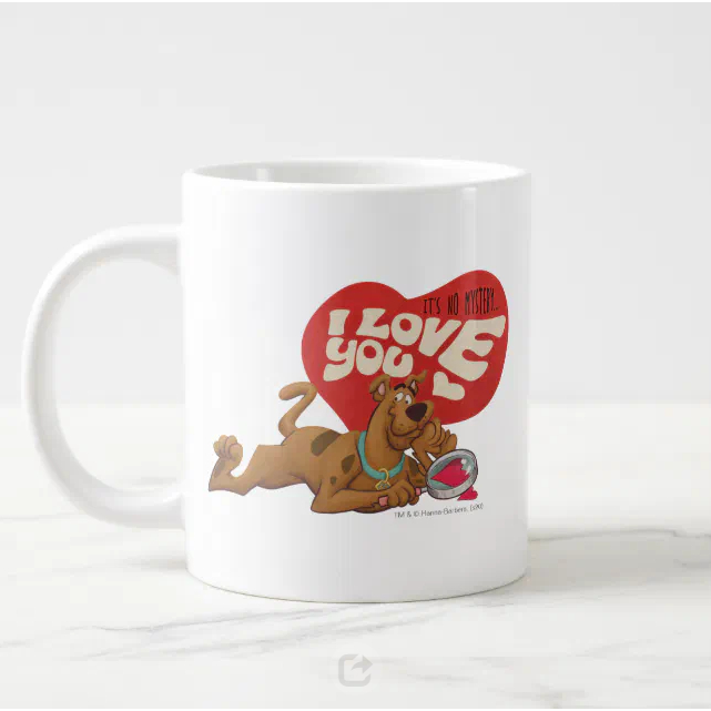 Scooby-Doo แก้วเซรามิค - Its No Mystery... I Love You แก้วกาแฟยักษ์ แก้วกาแฟ Jinemo
