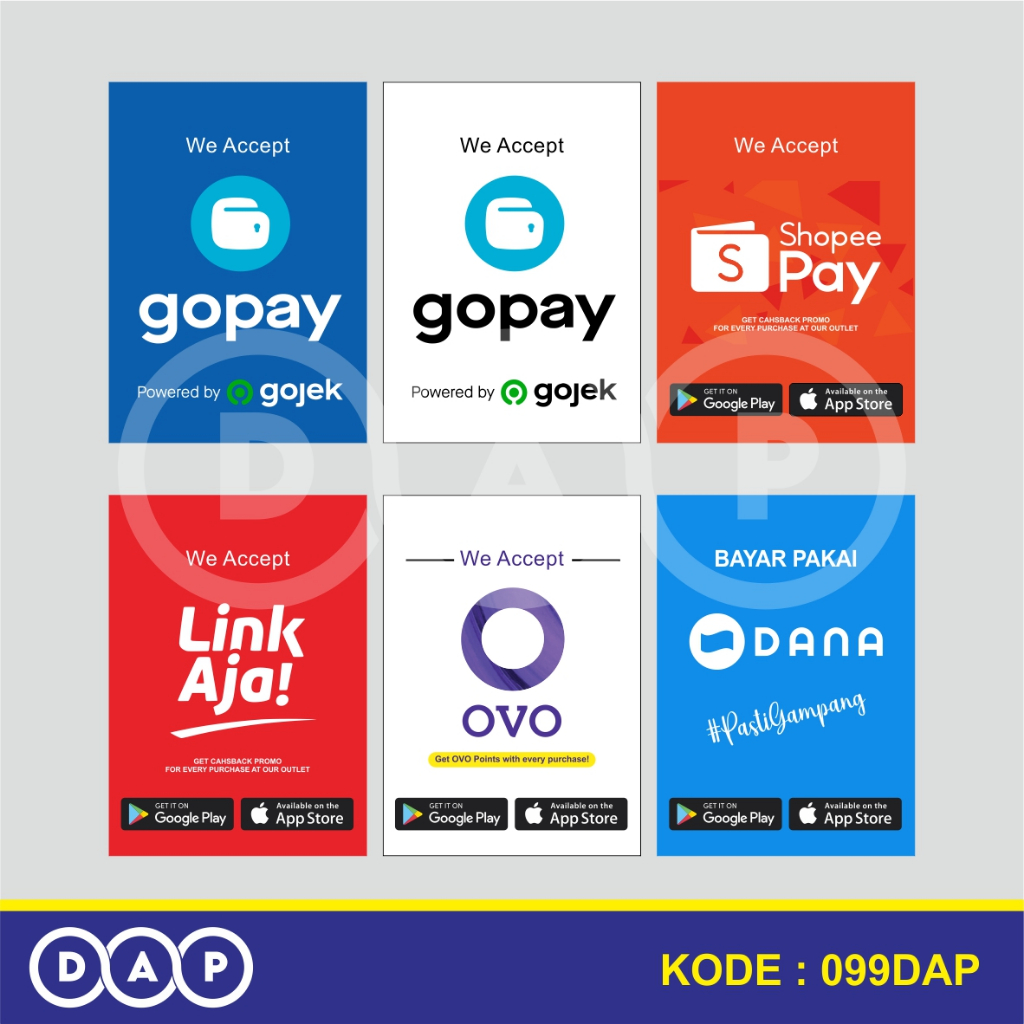 099A - สติ๊กเกอร์ E-WALLET ใหญ่ - 20 X 30 CM - VYNIL - BEST