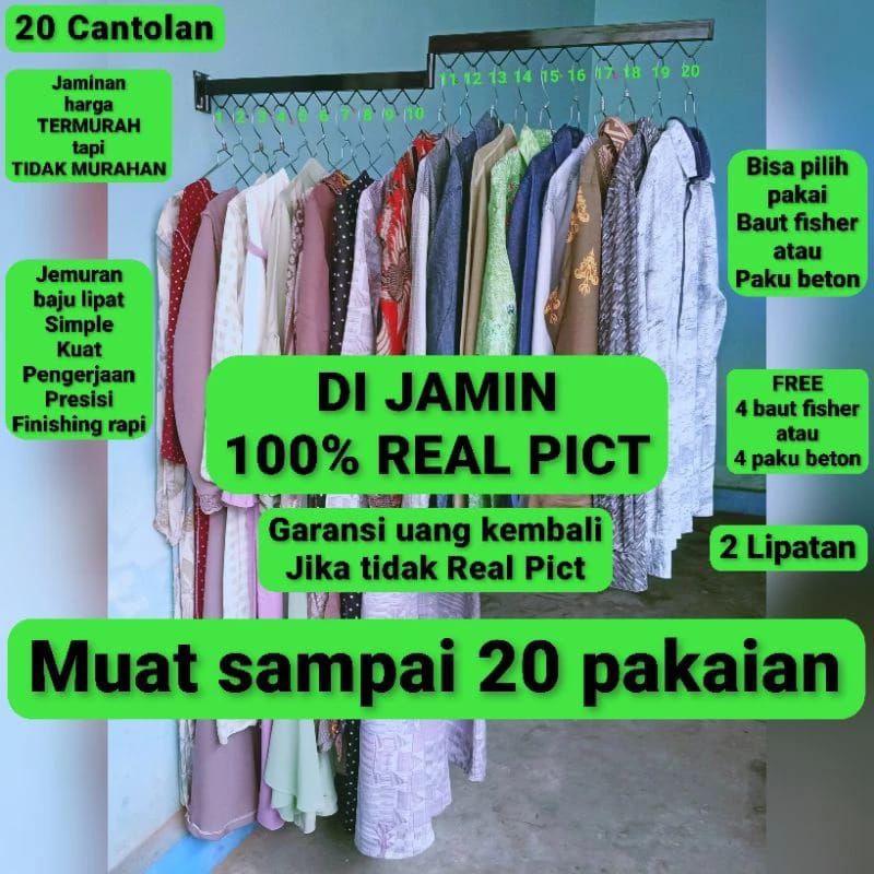 FOLDING WALL CLOTHING RACK