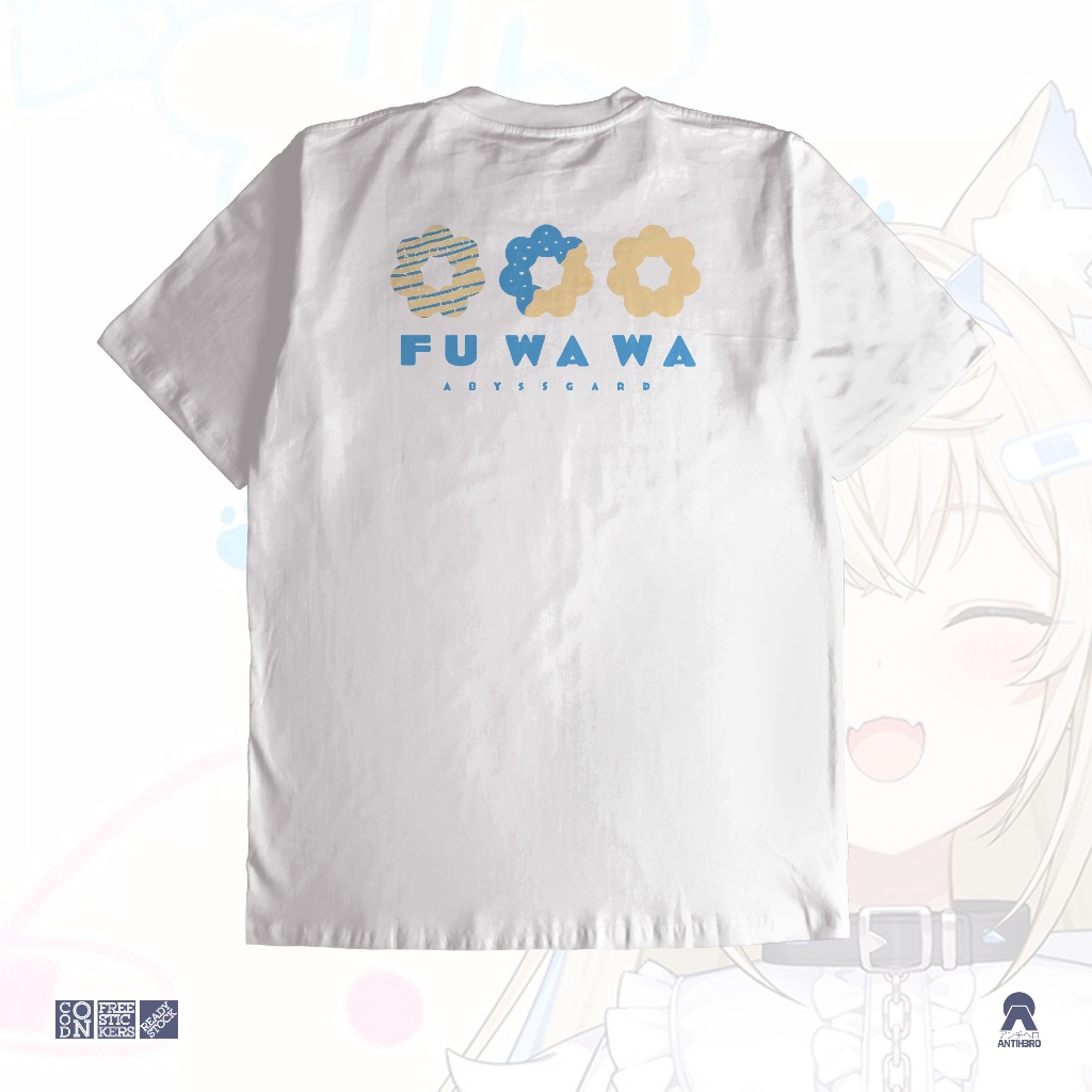 Fuwawa Abyssgard Fuwamoco วันเกิด 2024 คอสเพลย์ Hololive Holo EN ภาษาอังกฤษ Vtuber Streamer เสื้อยืด