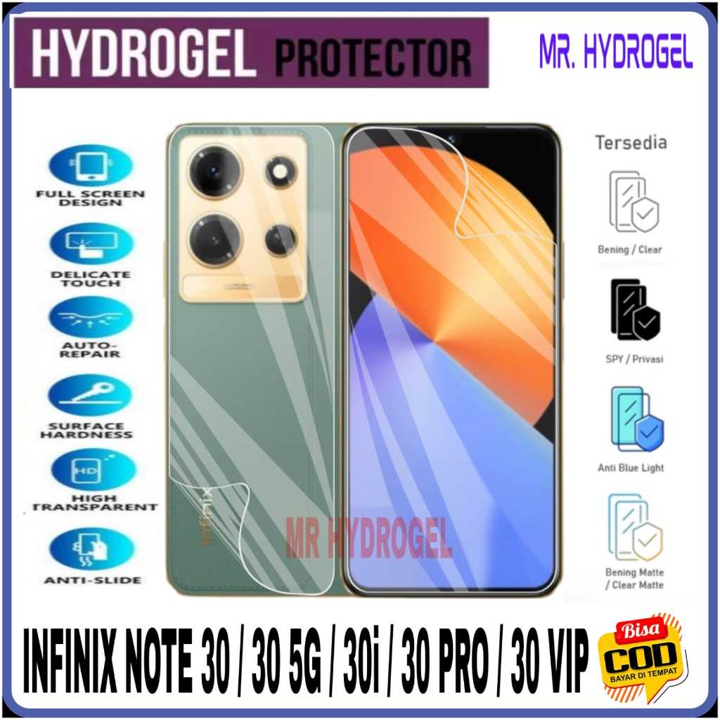 Anti-Scratch Hydrogel INFINIX NOTE 30 / NOTE 30i / NOTE 30 5G / NOTE 30 PRO / NOTE 30 VIP / NOTE 10 
