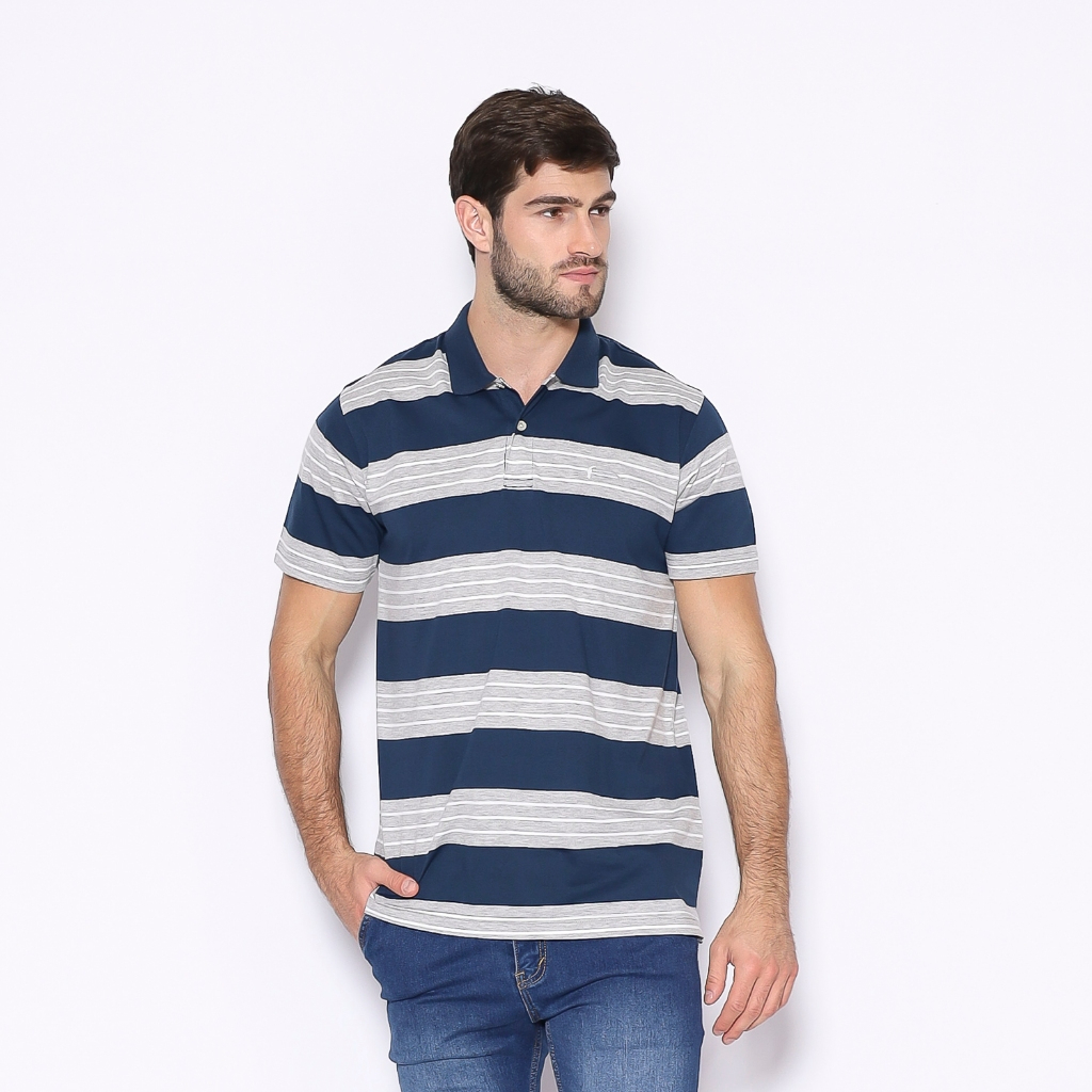 Hammer Men Polo Striped B1OPS11 | เสื้อยืดแขนสั้นคอปกสําหรับผู้ชาย