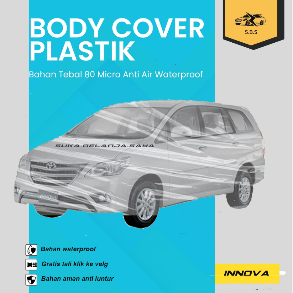 ผ้าคลุมรถแบบใส Innova Old Innova Car Cover Innova barong Innova zenix all new Innova / Kijang long /