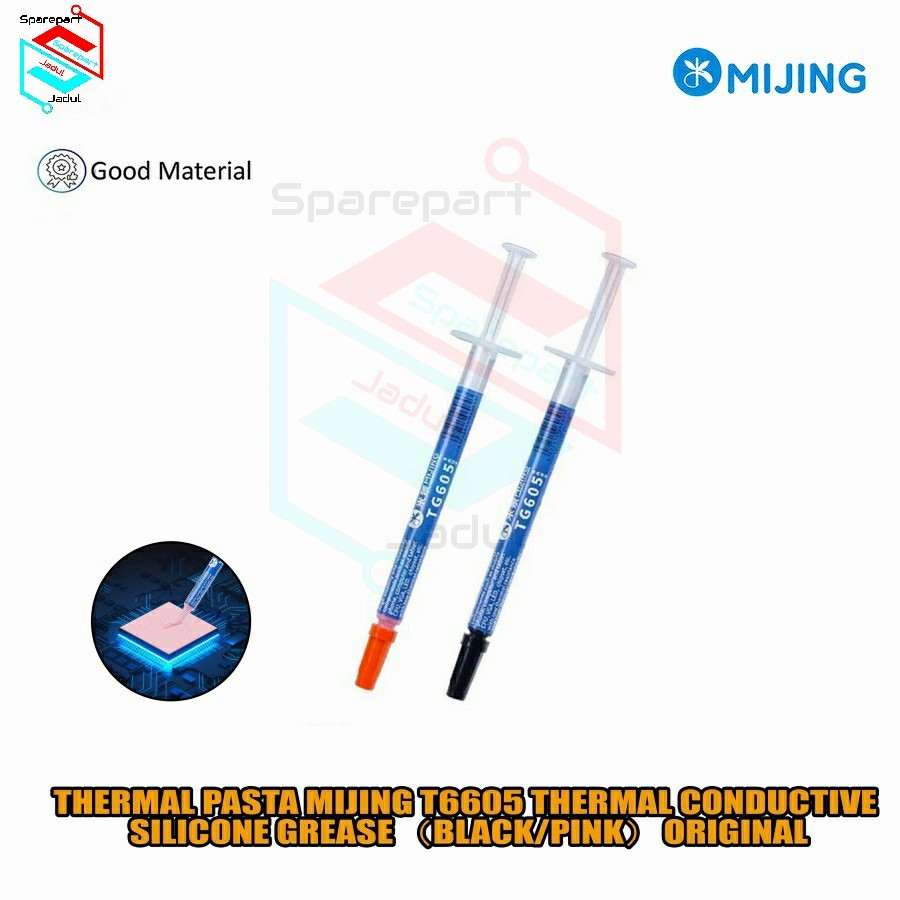 Mijing Thermal Paste TG6605 จาระบีซิลิโคนนําความร้อนสีดําสีชมพู 0.5g ของแท้