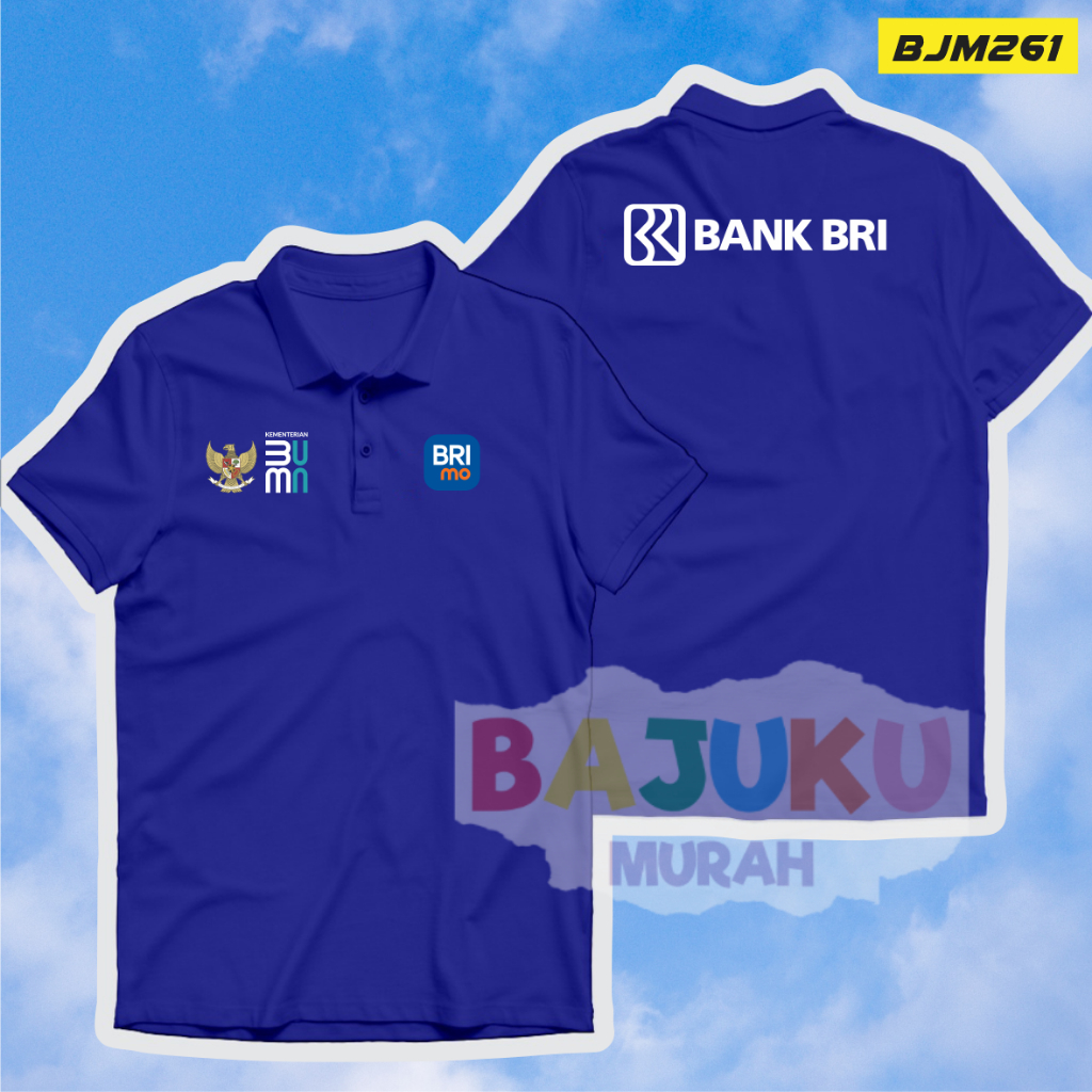 เสื้อโปโล BJM261 - เสื้อคอปก BRI/BRI MO/BUMN BANK ผู้ชายใหม่