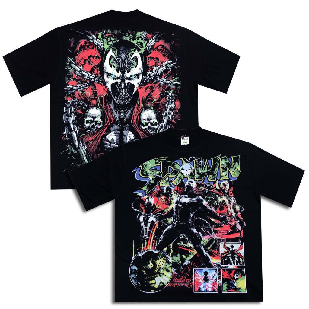 SPAWN MOVIE CARTOON FILM OVERSIZE TSHIRT เสื้อยืด COMBED