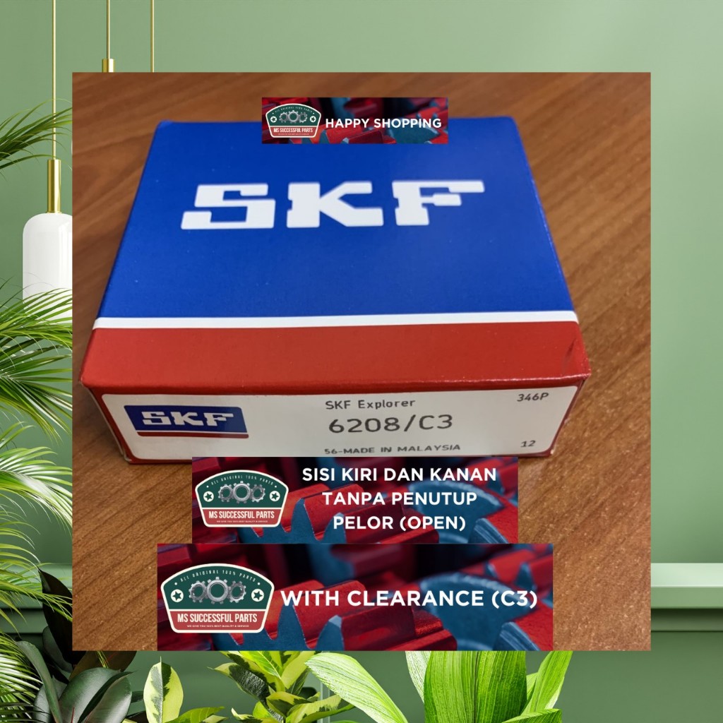 BEARING 6208 C3 SKF ORIGINAL 6208/C3