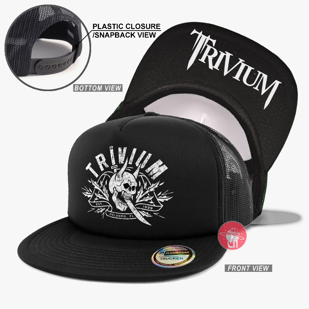 Trivium Snapback / Trucker Hat / Mesh Hat / Trucker Hat / Trucker Cap / Original Hat / Mens Hat / Ba