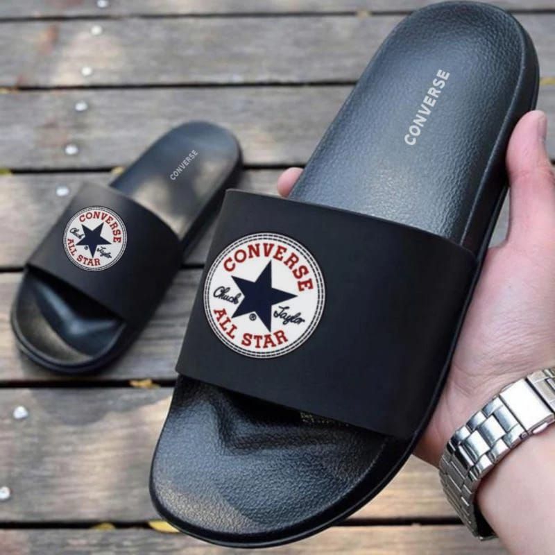 Converse slide Sandals รองเท้าแตะผู้ชาย distro premium Elastic Rubber ไซส์ 36-43 รองเท้าแตะแบบสวมสําหรับผู้หญิง