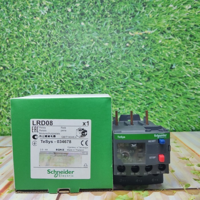 รีเลย์โอเวอร์โหลดความร้อน Schneider TOR LRD08 LRD 08 2.5A - 4A 2.5 A - 4 A