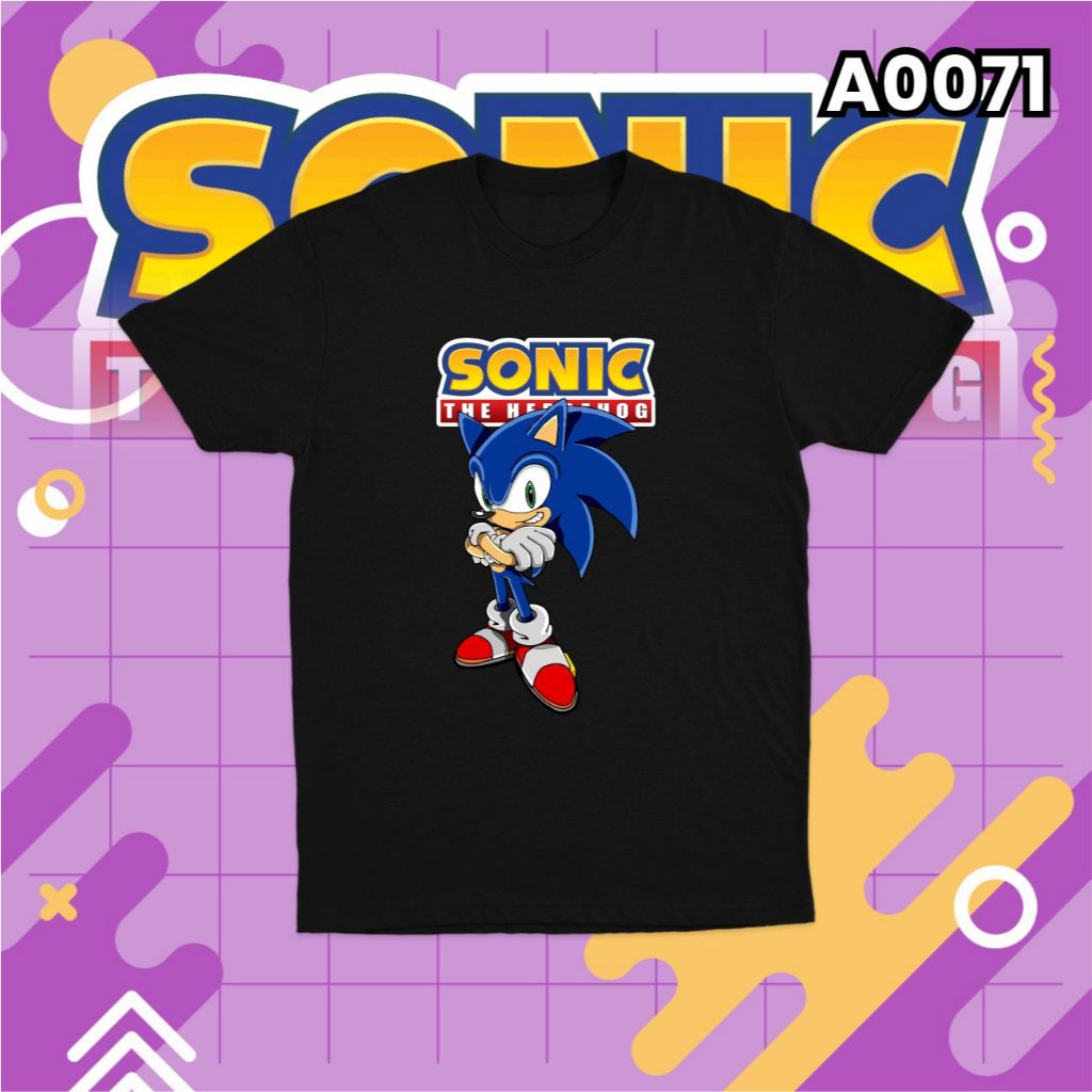 A0071 เสื้อยืด ลายเกม Sonic The Hedgehog สําหรับเด็ก และผู้ใหญ่