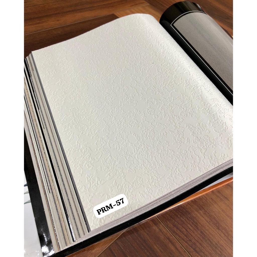 MERAH INTPRIME WHITE GREY RED CEMENT PLAIN MOTIF WALLPAPER