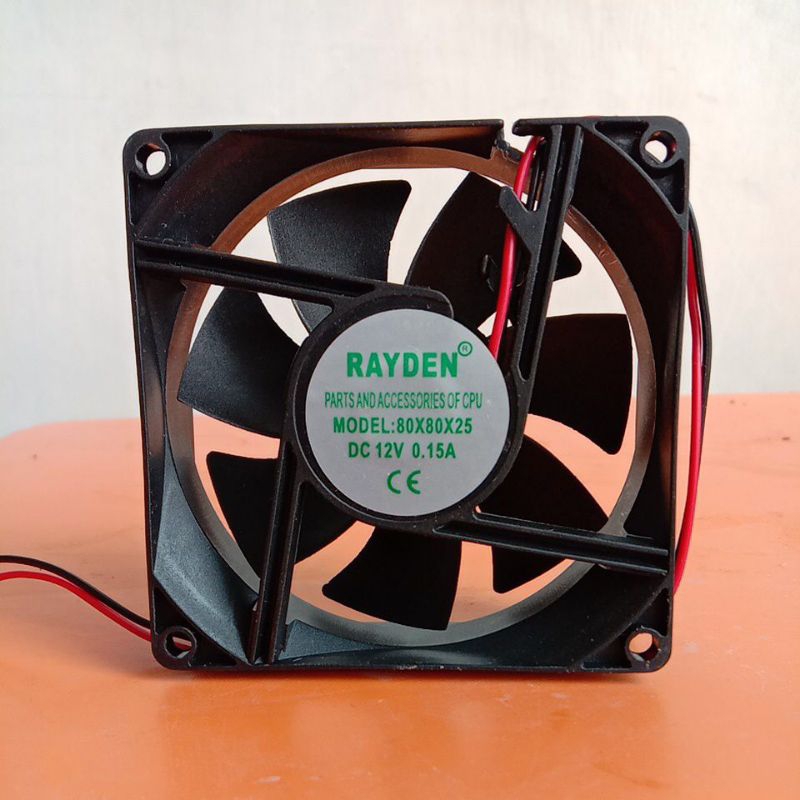 พัดลม DC 8X8CM พัดลม DC 80X80X2mm พัดลม 12 โวลต์