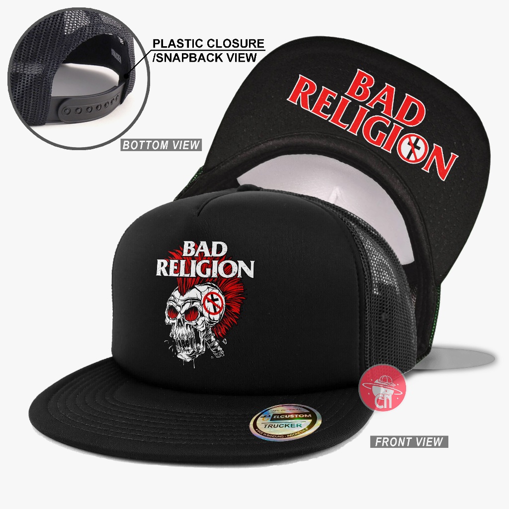 Bad Religion Snapback / Trucker Hat / Mesh Hat / Trucker Hat / Trucker Cap / Original Hat / Mens Hat