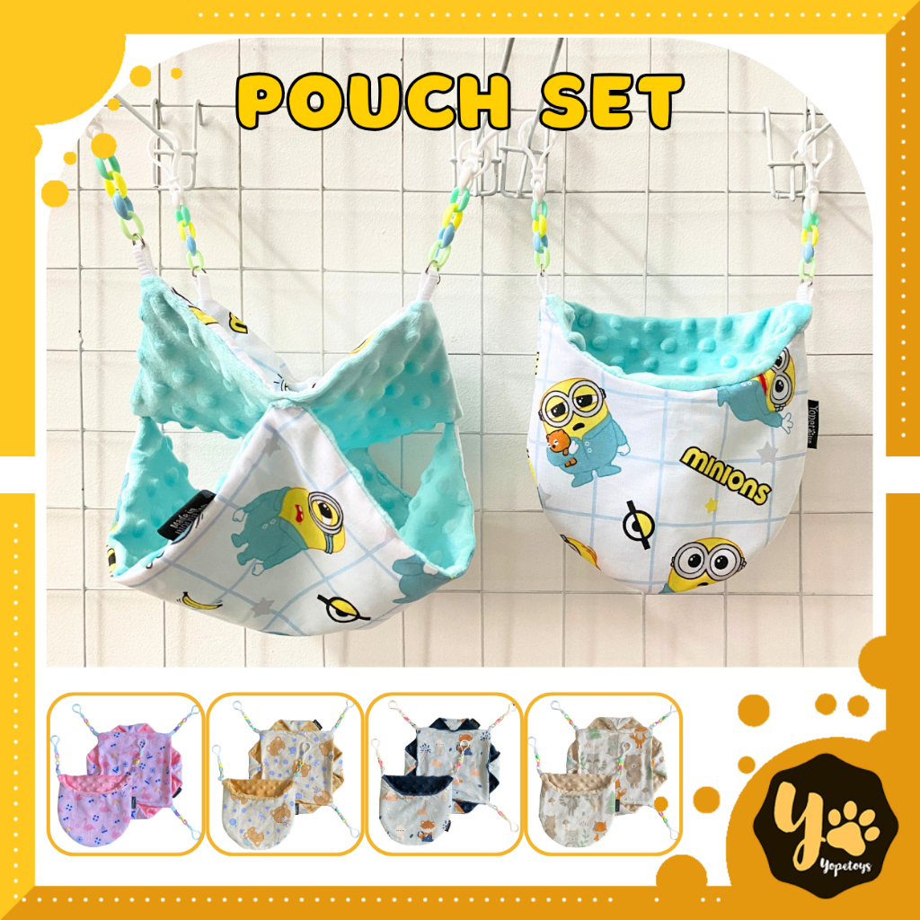 Sugar Glider Sleeping Pouch Bed SET Sugar Glider Hammock Yopetoys Saving Package