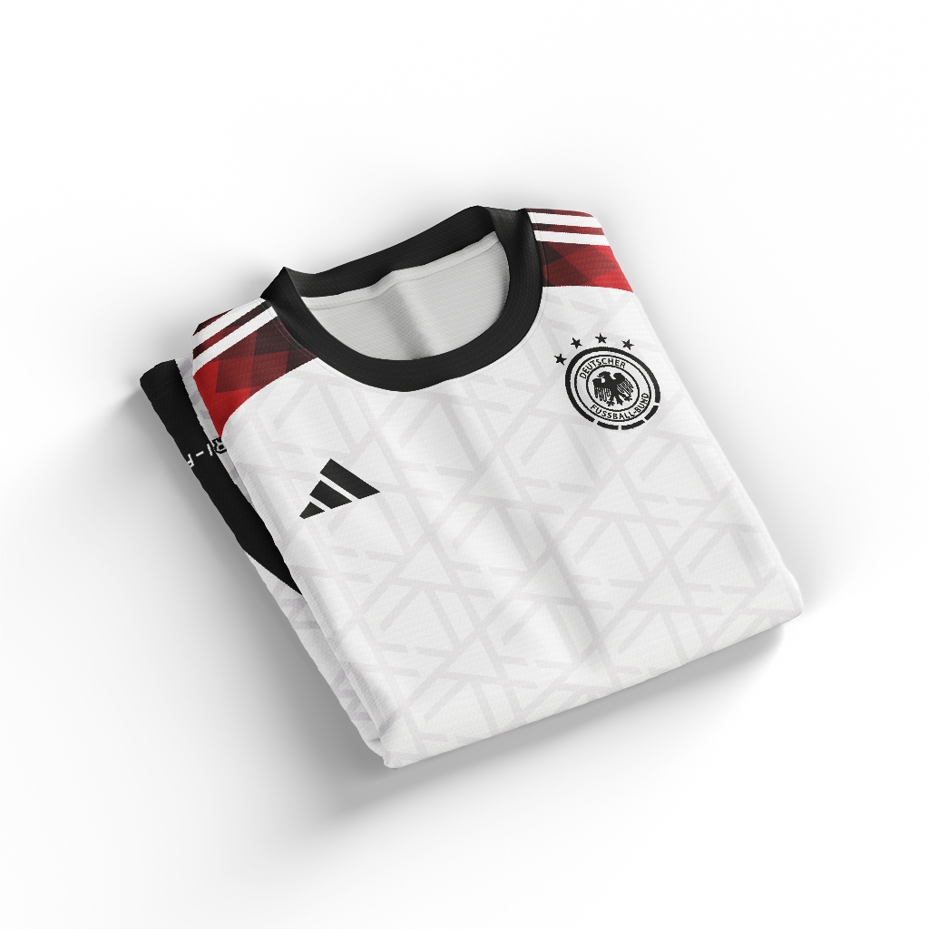 เสื้อกีฬาแขนสั้น ลายทีมชาติฟุตบอลเยอรมนี ยูโร 2024 ชุดเยอรมนี