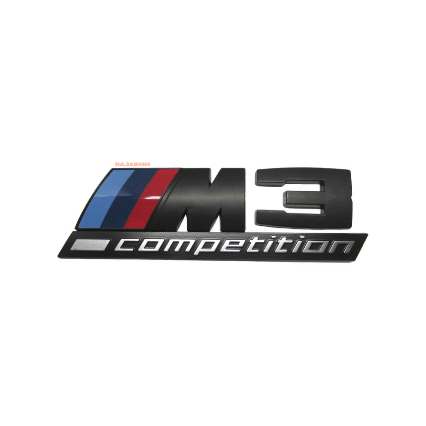 สติ๊กเกอร์สัญลักษณ์ ///M3 Competition Matte Black ขนาด 11.6x2.5cm