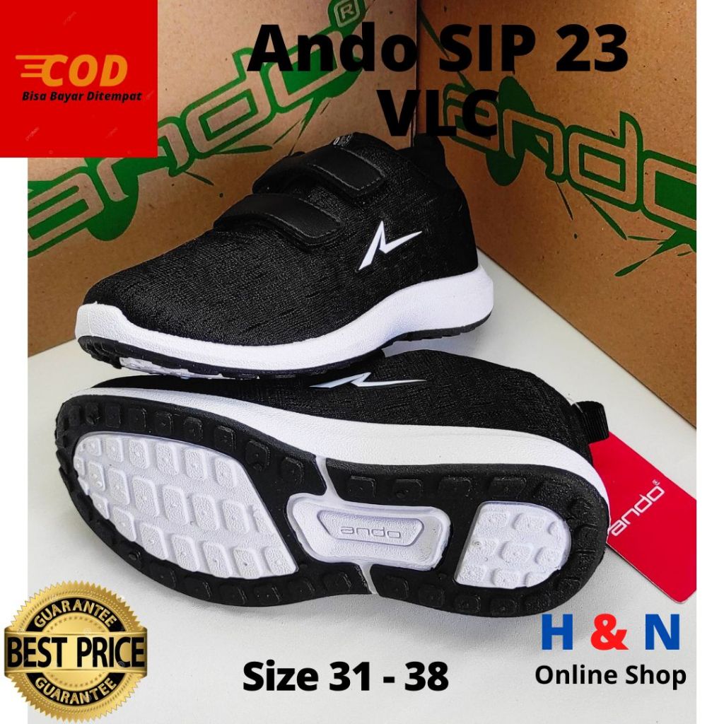 H &n Online Shop - ANDO SIP 23 VLC รองเท ้ าผ ้ าใบรองเท ้ านักเรียน - ขนาด 31-38