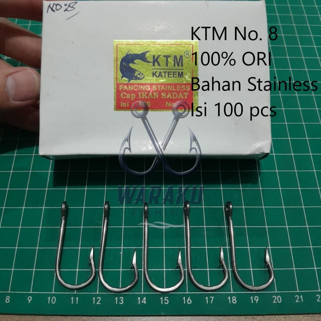 KTM Kateem Stainless Steel Fishing Hook Sadat Fish Cap 2335 / Fishing Hook No. 8 ต้นฉบับ 100% | ขายส