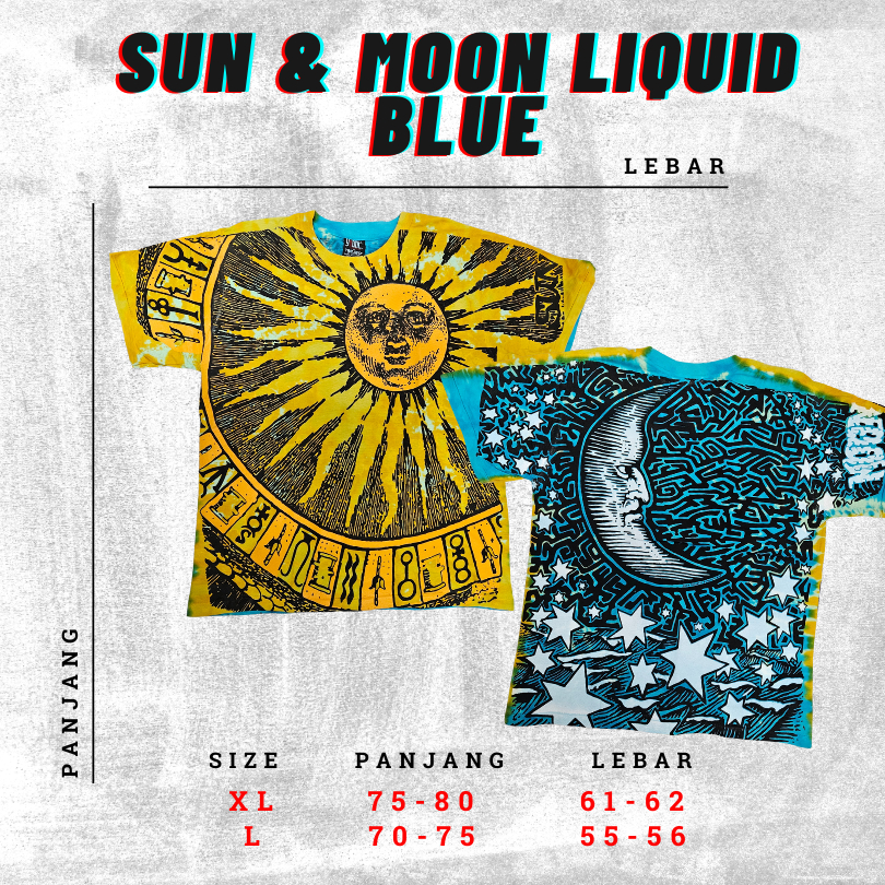 เสื้อยืด SUN & MOON LIQUID BLUE tag GIANT OVP