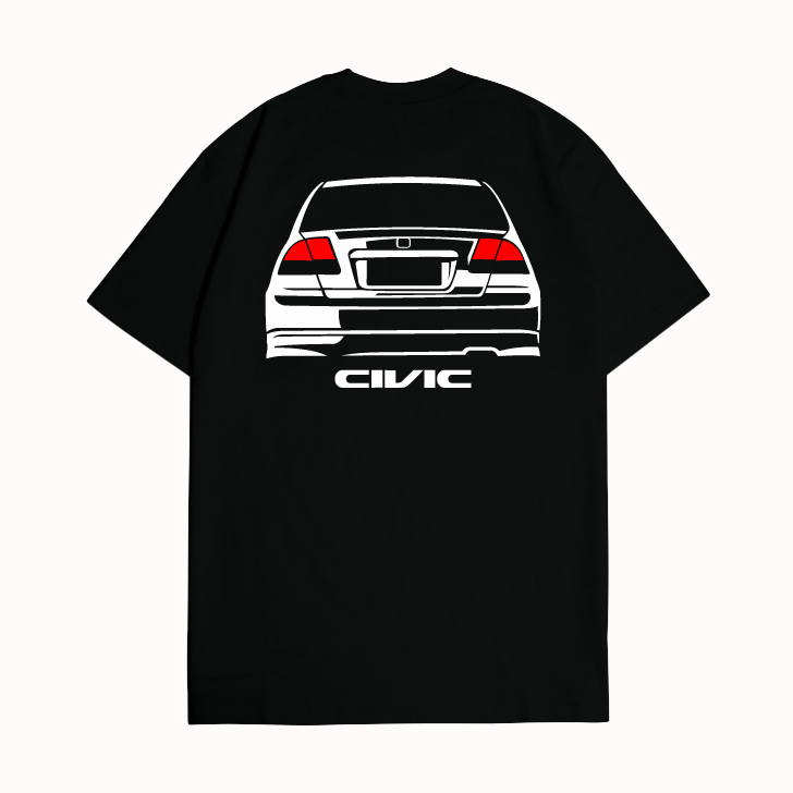 KARIMAKE เสื้อยืด Unisex Distro พร้อม Honda Civic ES2 REAR Hologram Car Image – โปรปัง