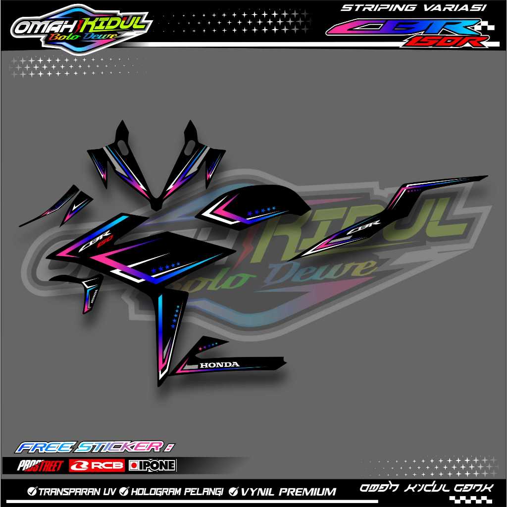 HONDA CBR 150 R VARIATION STRIPING / HONDA CBR 150 R รายการสติ๊กเกอร์