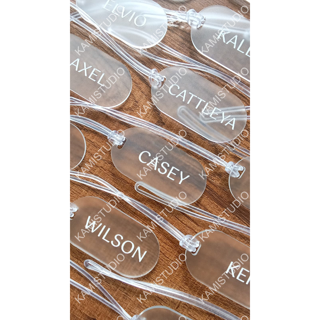 Gentang กระเป๋าเดินทางแท็ก SANDBLAST ใหม่ / CUSTOM NAME ENGRAVING BAG แขวน / CUSTOM NAMEcase แขวน / ฟรี NAME SUITcase แขวนของขวัญ / CUSTOM NAME / SIMPLE ACRYLICING / กระเป๋าสตางค์ / กระเป๋าสตางค์ / กระเช้า TAG / HANG TAG P