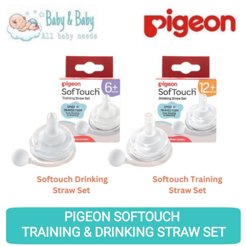 Pigeon SofTouch Training Straw Set & Drinking Straw Set