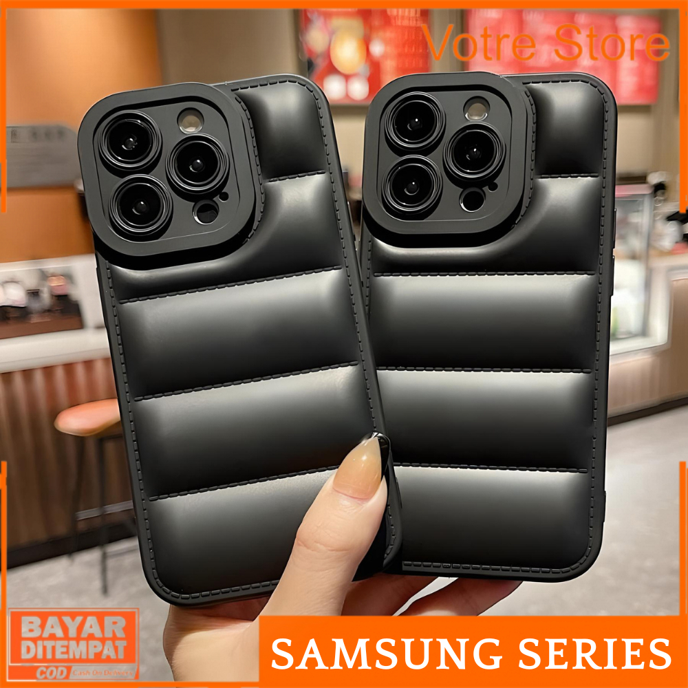 Samsung A05 A05S A12 M12 A13 4G A14 A15 A23 A24 A25 S8 Case หมอนสีดํา Softcase Premium