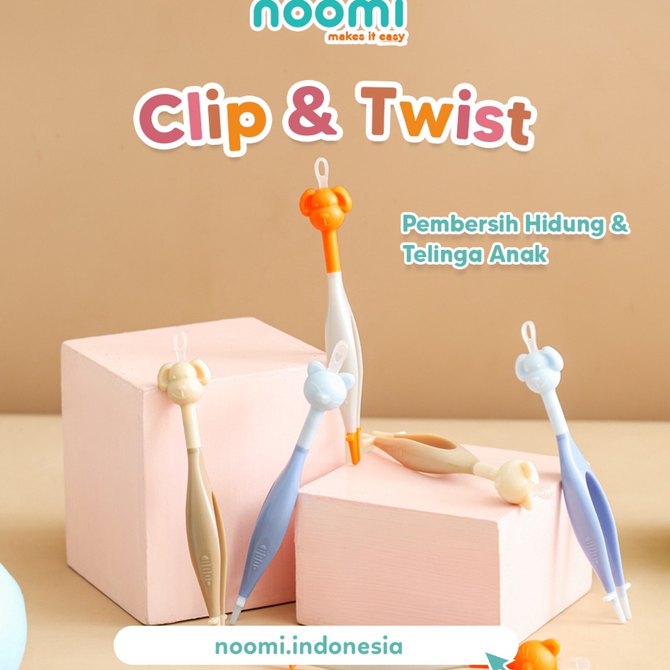 Mnu Noomi Clip Twist Ear Cleaner น ้ ํายาทําความสะอาดจมูกเด ็ ก