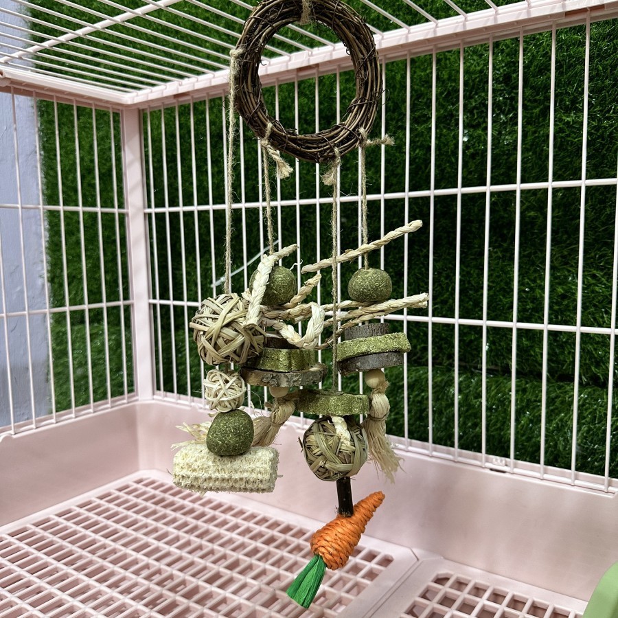 ONEL JOJO MOLAR STRING CHEW ของเล่นผสม 002/RABBITS ของเล่น/CHINCHILLA BITE/RABBIT CAGE DECOR/RABBIT 