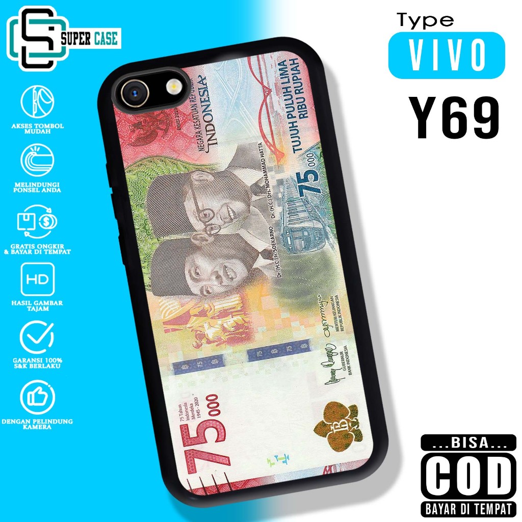 VIVO Y69 SuperCase Motif Case [ACS] เคสมือถือกระจกเคลือบเงาแบบกําหนดเอง Softcase กระจกเคลือบเงา CAN 
