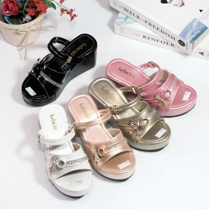 Laura 6.5 ซม.Wedges รองเท้าแตะเด็กผู้หญิง