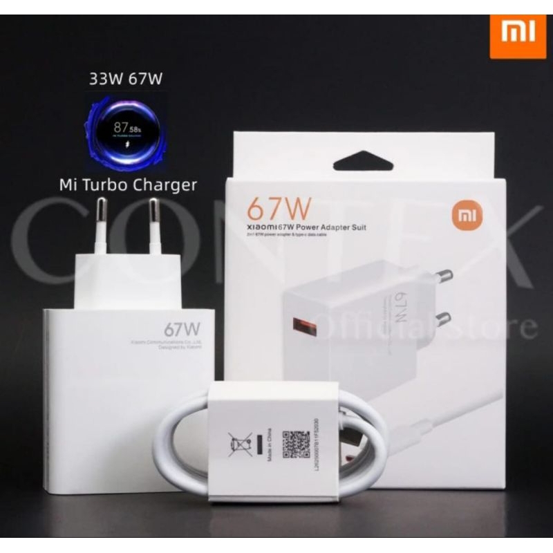XiaoMi RedMi 33W 67Watt Mi Turbo Charger Adapter Original - Mi 67W 1 ชุด