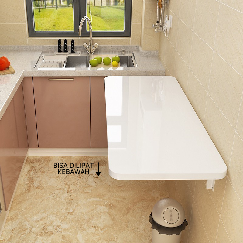 Id โต๊ะอเนกประสงค์ Minimalist Aesthetic ห้องนอน โต๊ะพับติดผนัง ขนาดจัมโบ้ - 120x40 / 100x40 / 80x40 