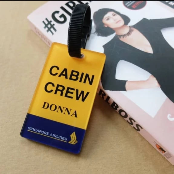 Lugagge Tag Aircrew แท็กกระเป๋าเดินทาง SA Airlines CABIN CREW unOfficial Tag กระเป๋าเดินทางแขวนชื่อที่กําหนดเองซาอุเดีย Air Asia Thai