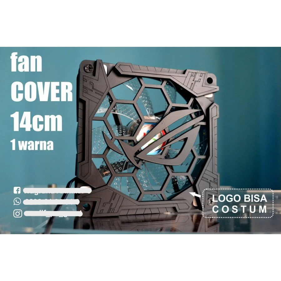FAN CASE ROG 3D Black Logo 14 CM FAN corsair ฯลฯ
