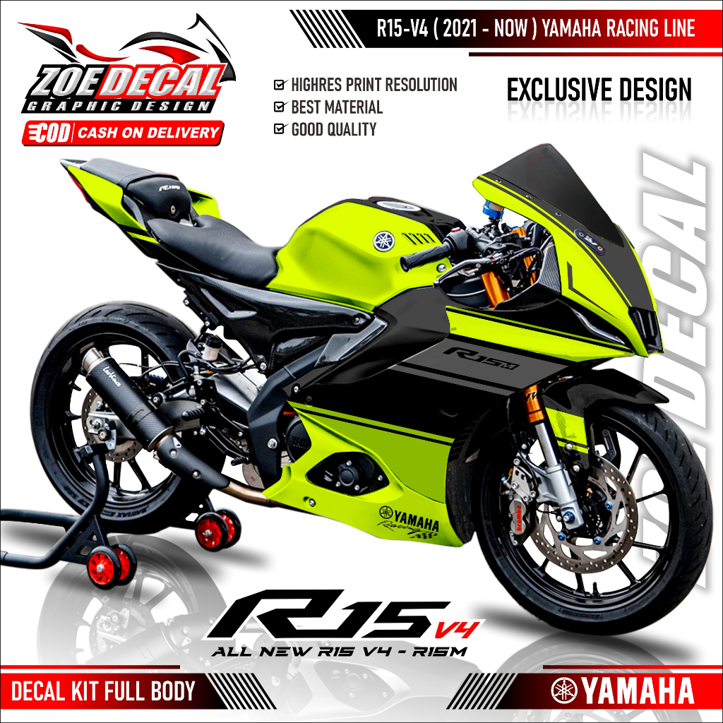 Yamaha Full Body Decal R15 V4 Motif / Livery YAMAHA RACING LINE R15 M